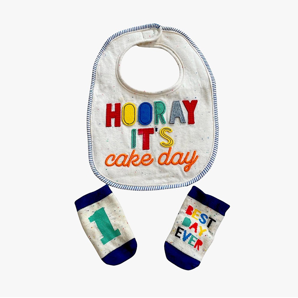 Mud Pie Boys Cake Smashing Set Size 0-12 Months